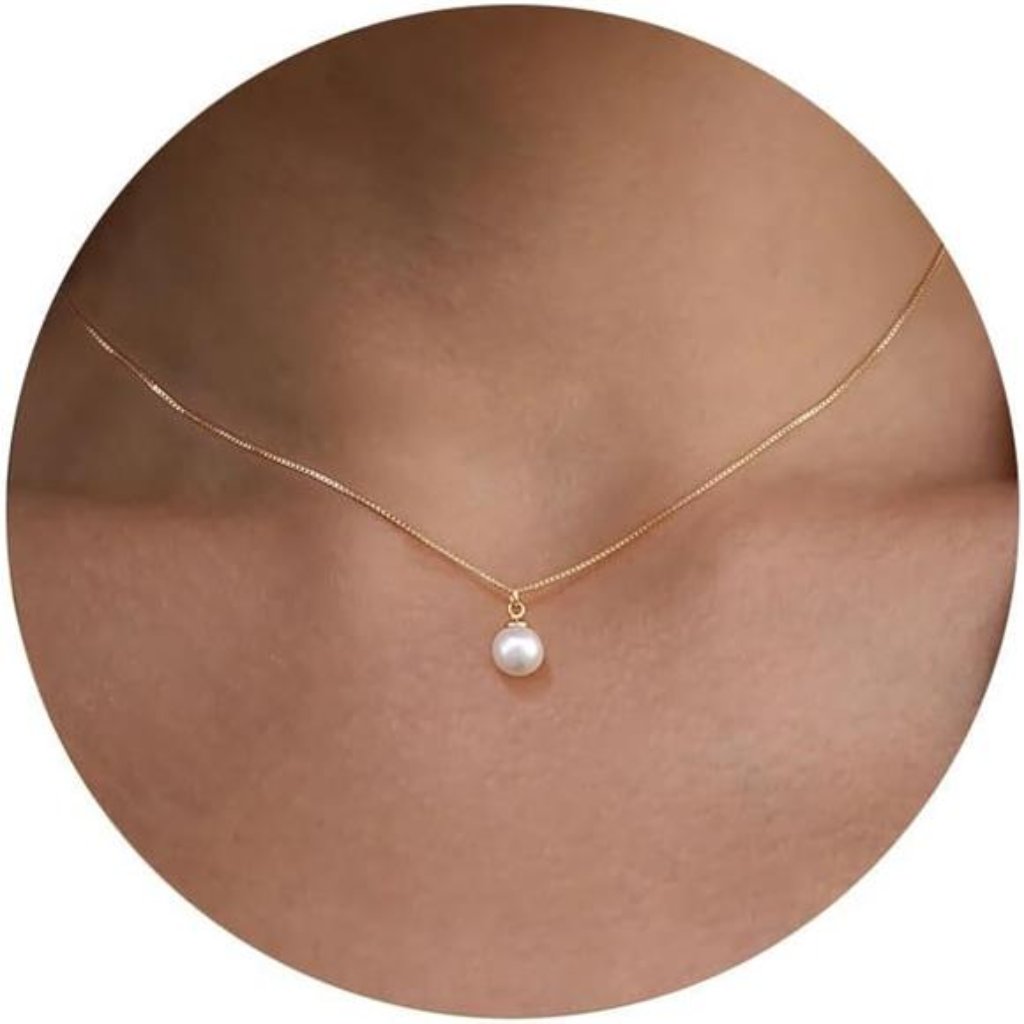 Dainty Pearl Pendant Necklaces For Women 14k Gold Plated Layered Pearl Trendy 30$